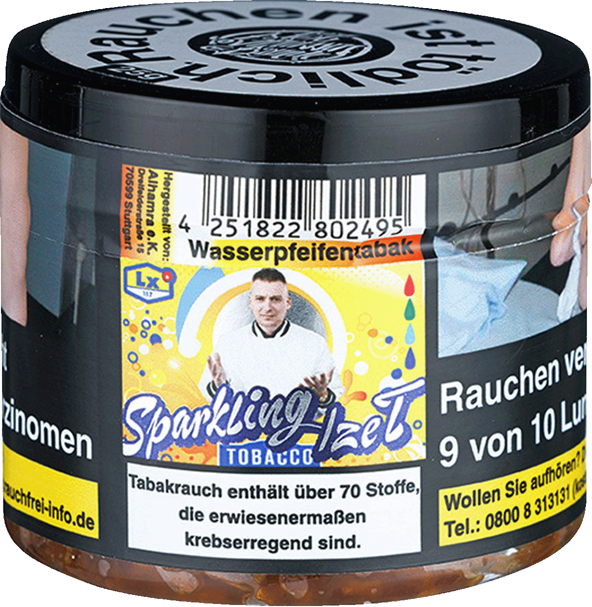 187 Shisha Sparkling Ize T Wasserpfeifentabak für 4 00