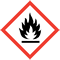 GHS02: Gefahr! Leicht entzündlich, vor Hitze schützen, Erwärmung kann Brand und/oder Explosion verursachen, darf nicht in die Hände von Kindern gelangen.