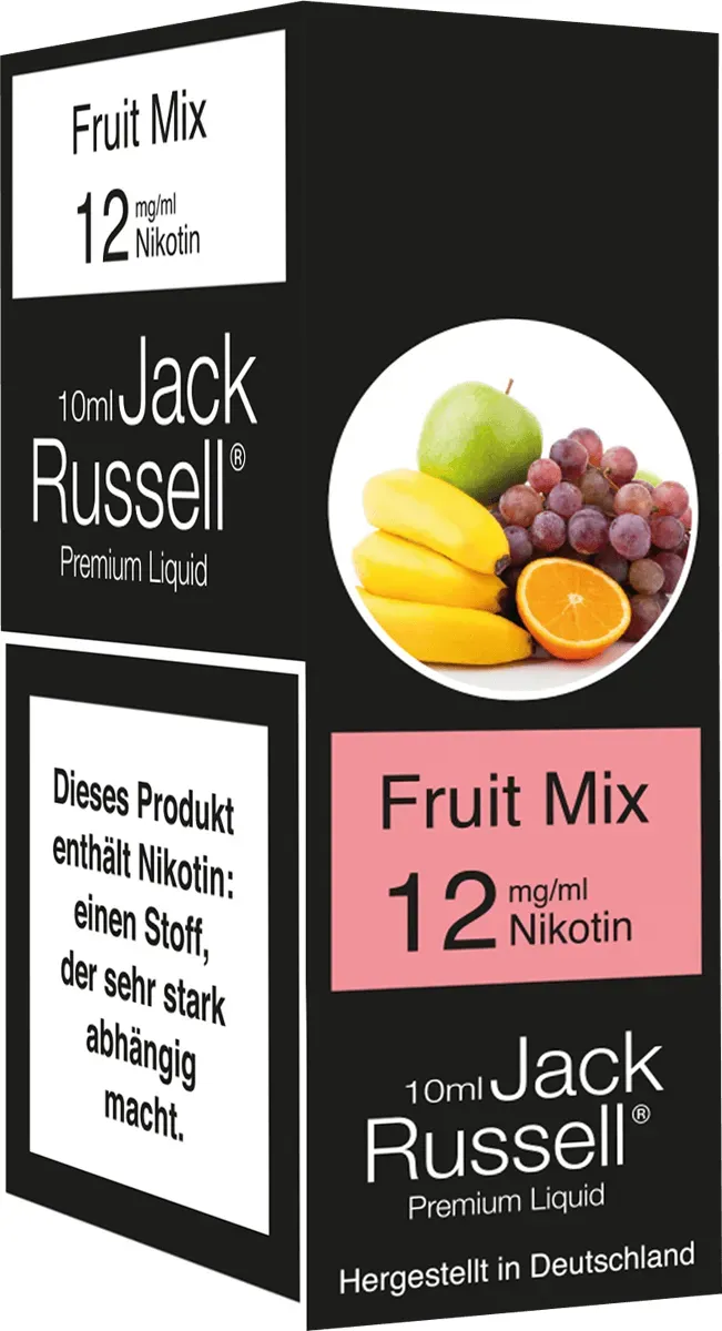 Jack Russell Liquid Fruit Mix 12mg Verpackung