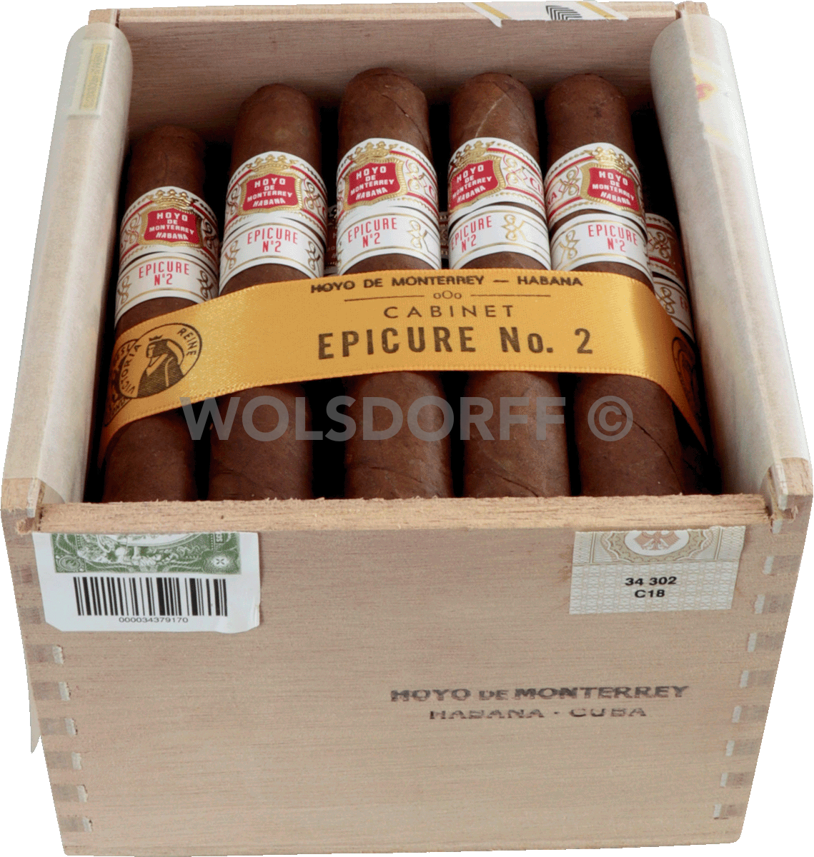 Hoyo de Monterrey Epicure - Kiste vorne geöffnet