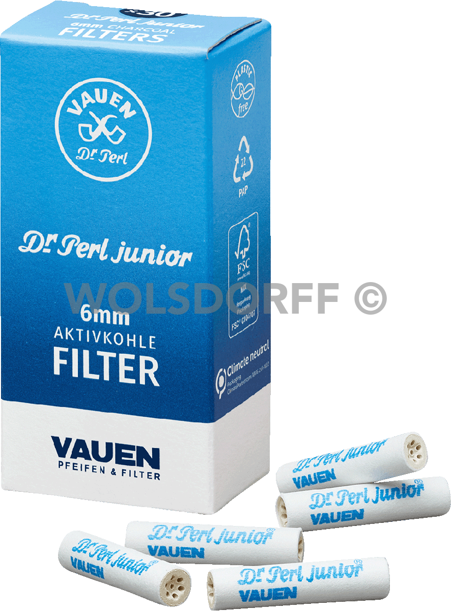 Vauen Dr. Perl Juslim Aktivkohlefilter - Karton mit Filter