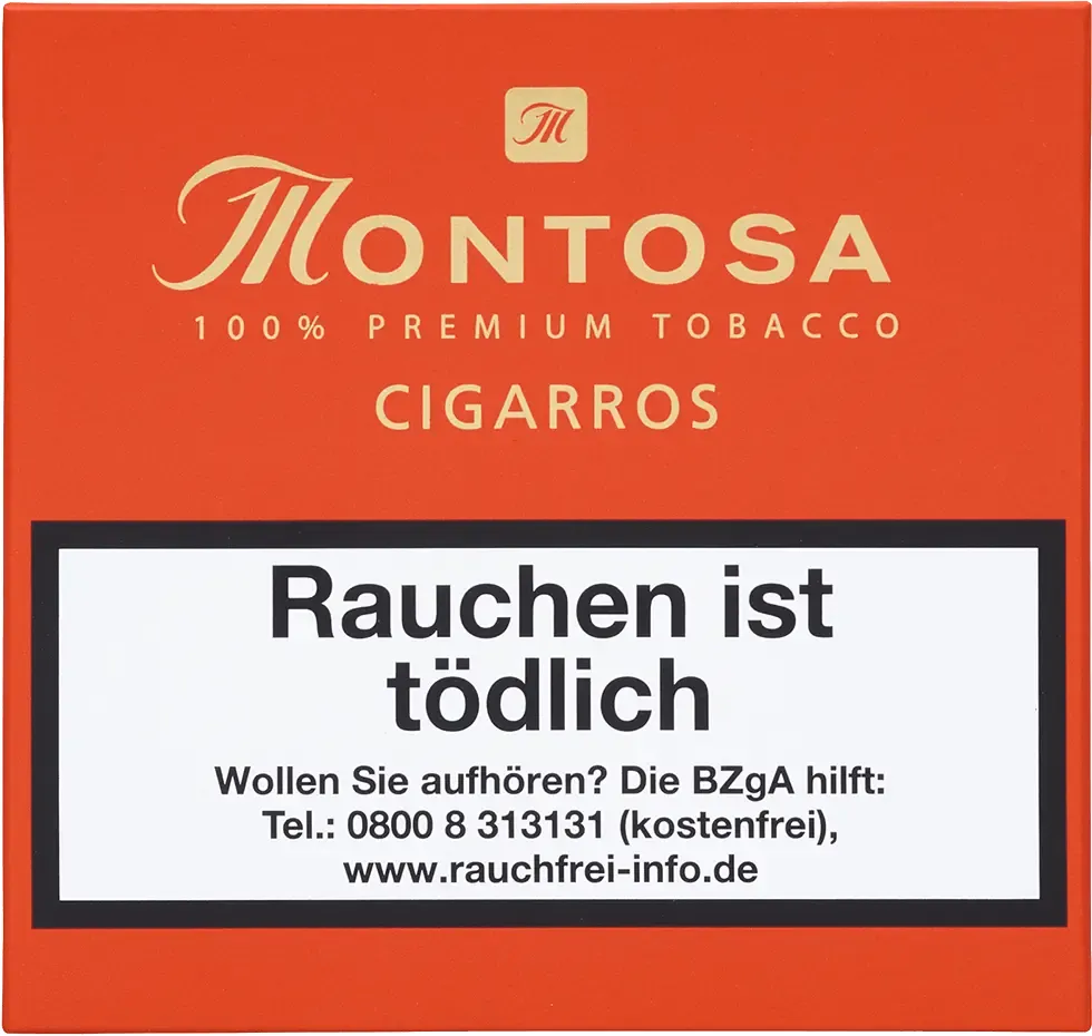 Montosa Cigarros Schachtel stehend Oberseite