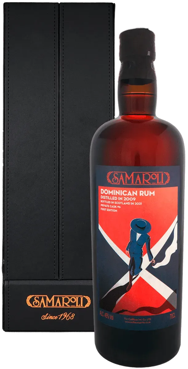 Samaroli Umverpackung und Flasche