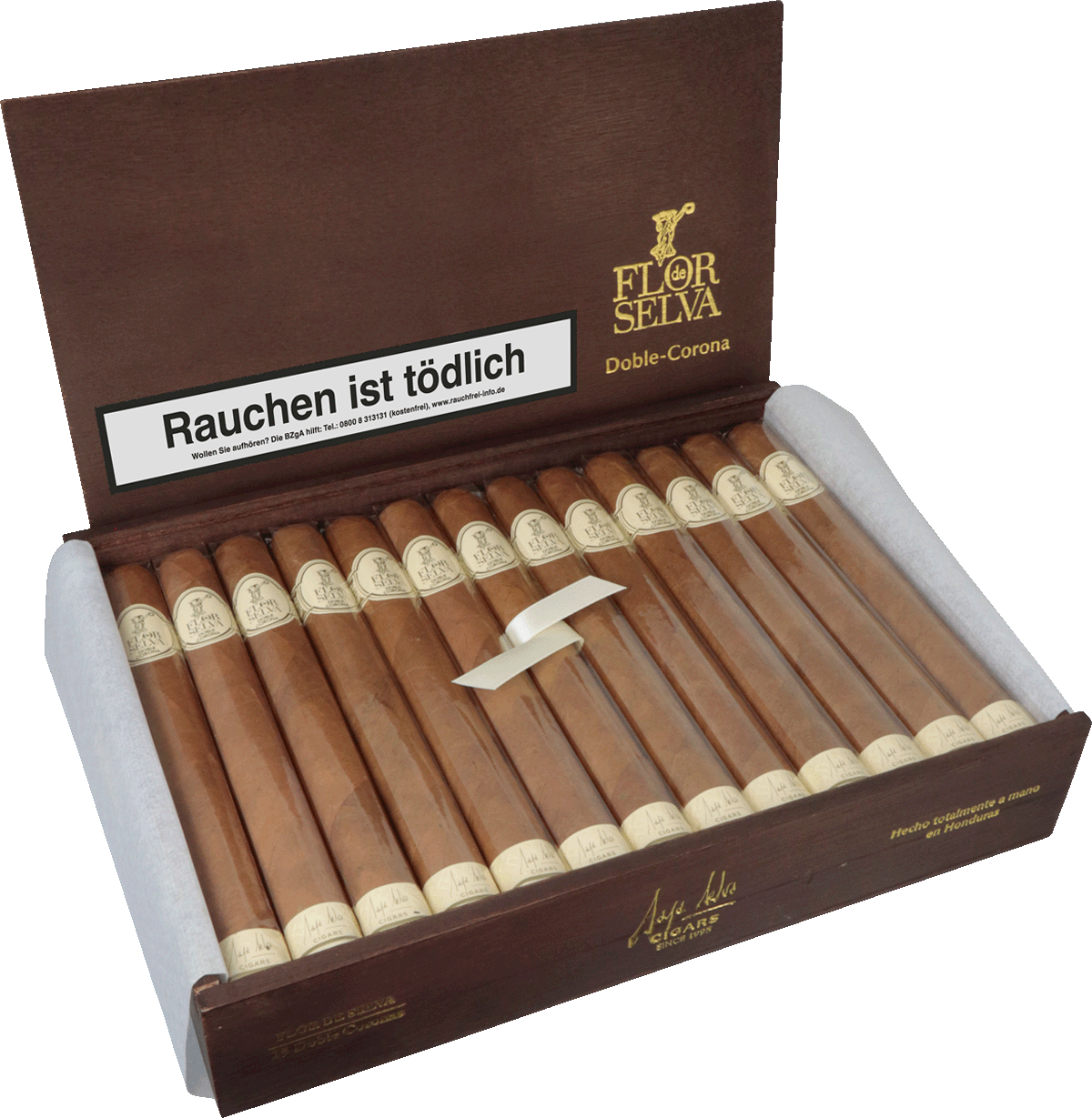Flor de Selva Doble Corona - Kiste seitlich geöffnet