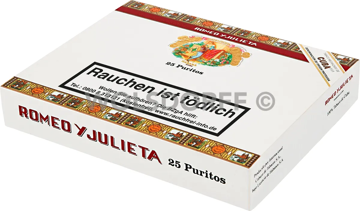 Romeo y Julieta Puritos Schachtel liegend