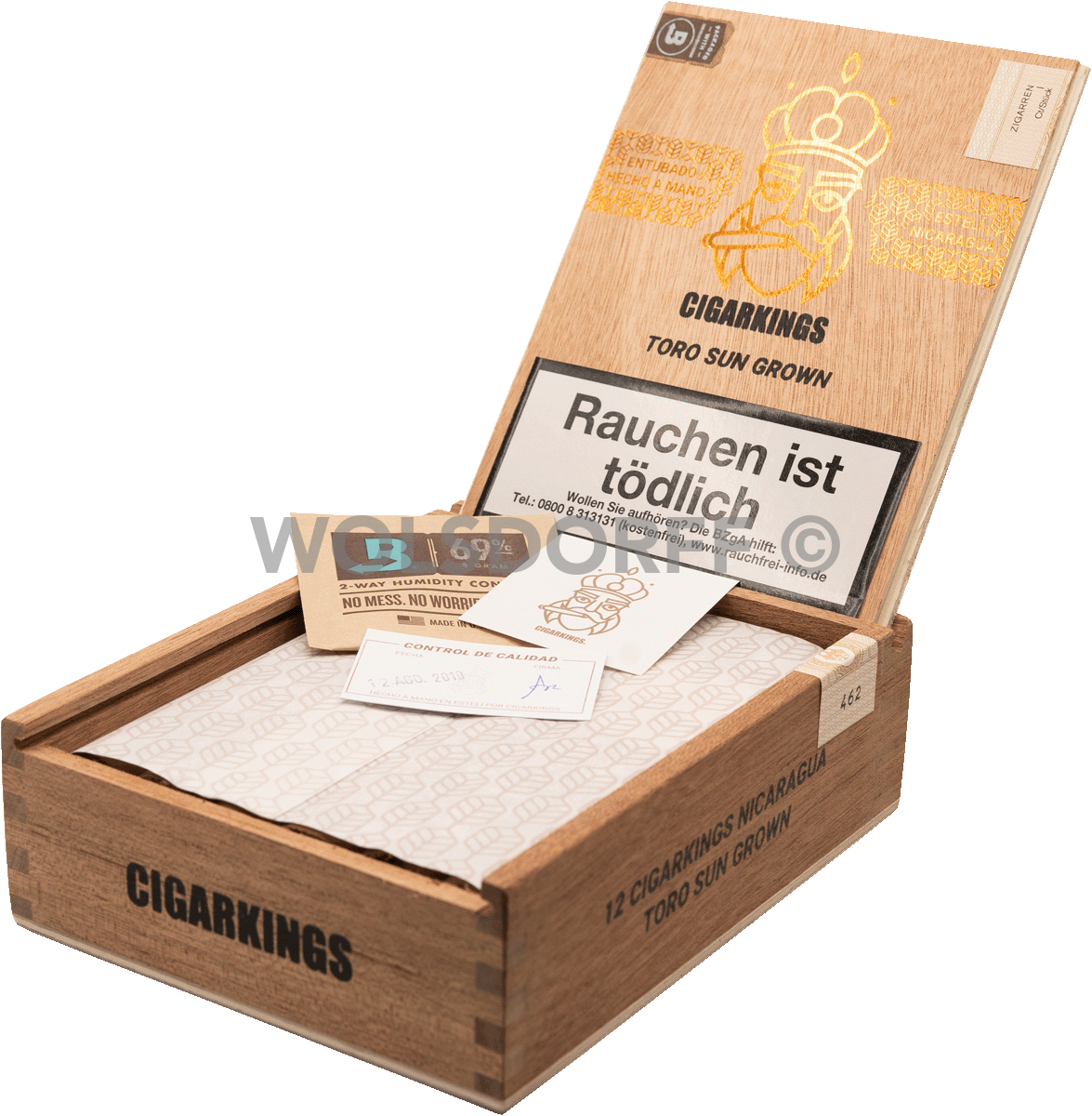 CigarKings Toro Sun Grown - Kiste seitlich geöffnet