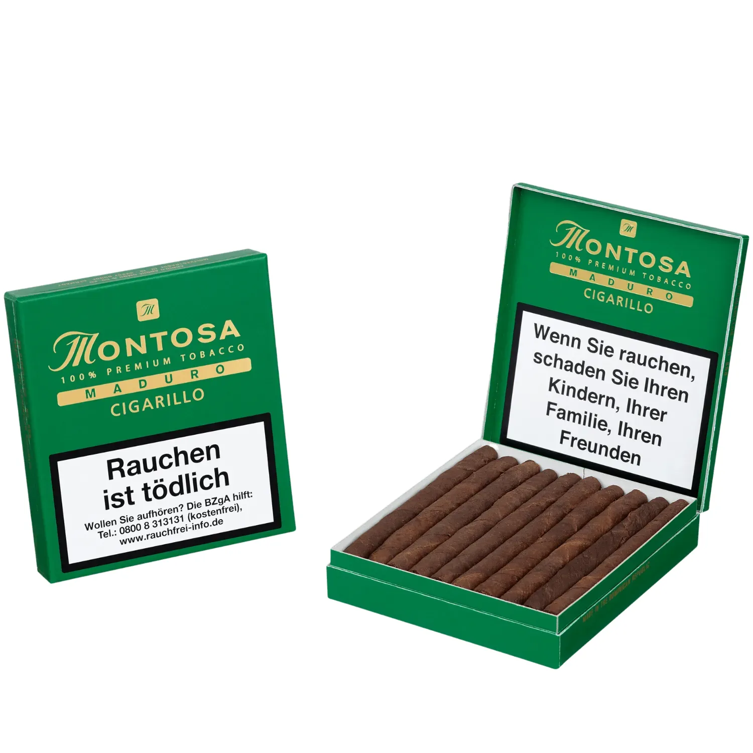 Montosa Maduro Cigarillo Schachtel offen