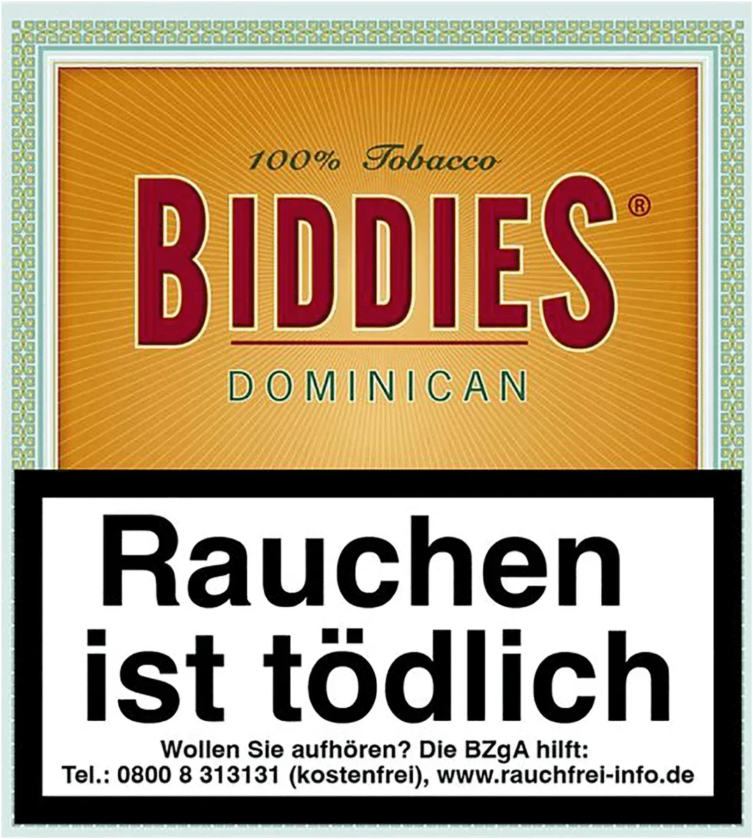 Biddies Dominican Schachtel Vorderseite