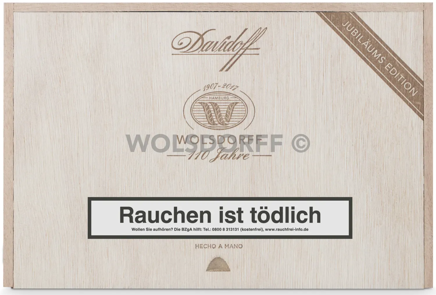 Davidoff 110 Jahre Wolsdorff Kiste Vorderseite