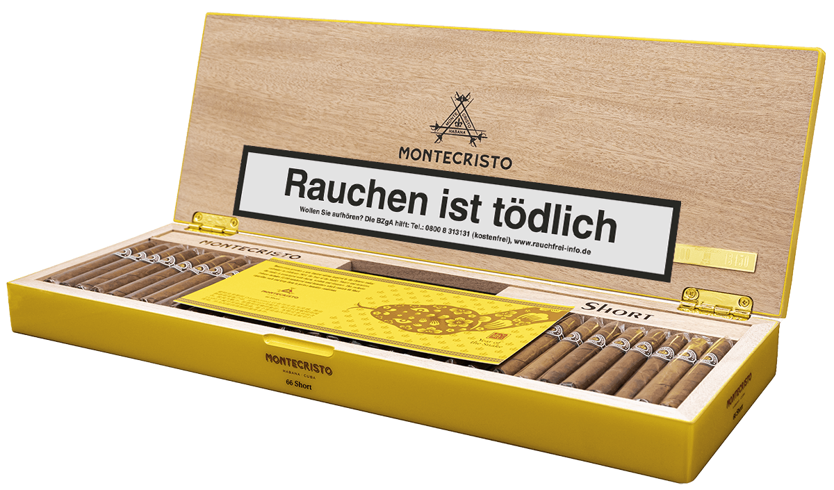 Montecristo Short 66 Year of the Snake - Kiste seitlich geöffnet