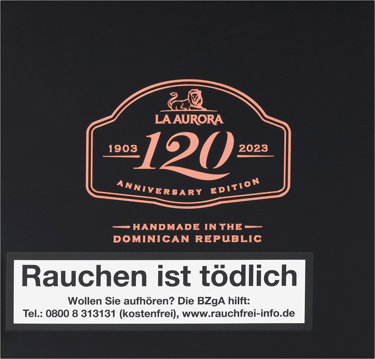 La Aurora 120 Anniversary Toro - Kiste vorne geschlossen
