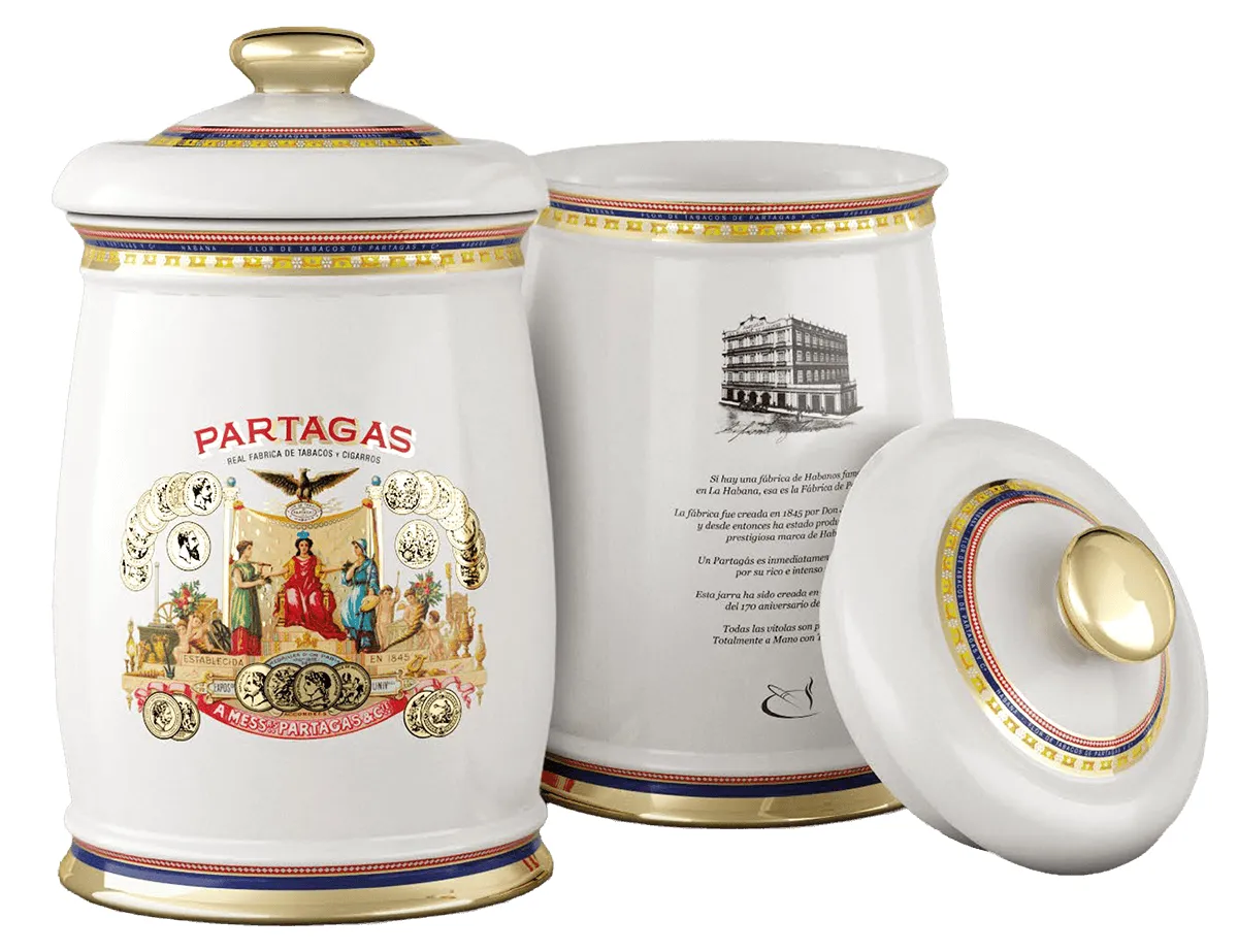 Partagás Porzellanjar vorne und hinten