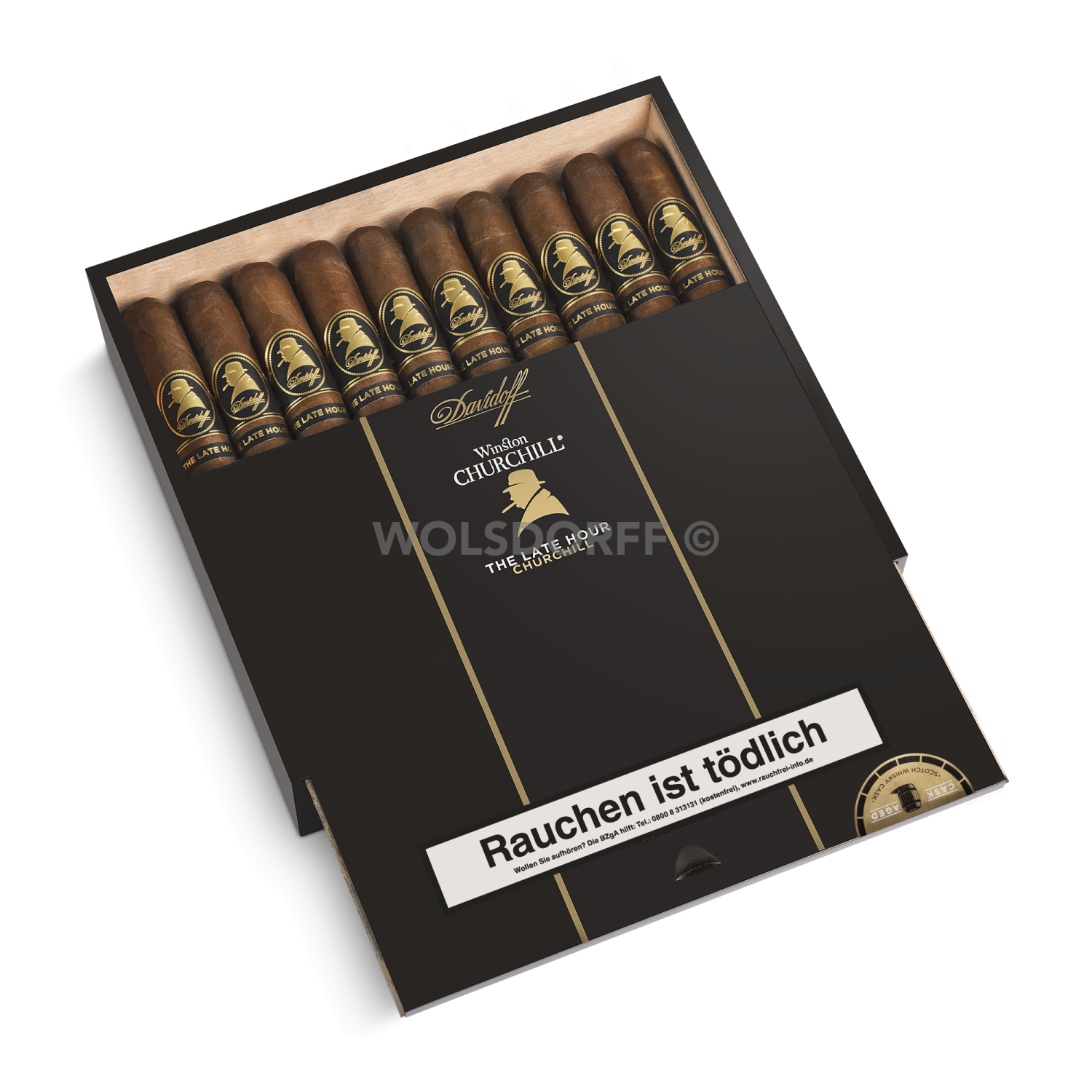 Davidoff Winston Churchill - Pappetui vorne geöffnet