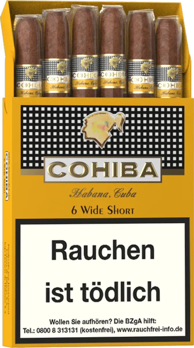 Cohiba Wide Short Schachtel geöffnet