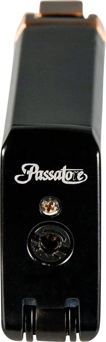 Passatore Pfeifenfeuerzeug Henry schwarz/kupfer antik liegend