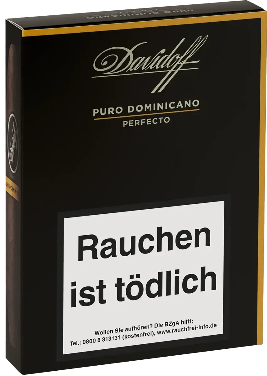 Davidoff Puro Dominicano Perfecto 5er Packung schräg stehend geschlossen