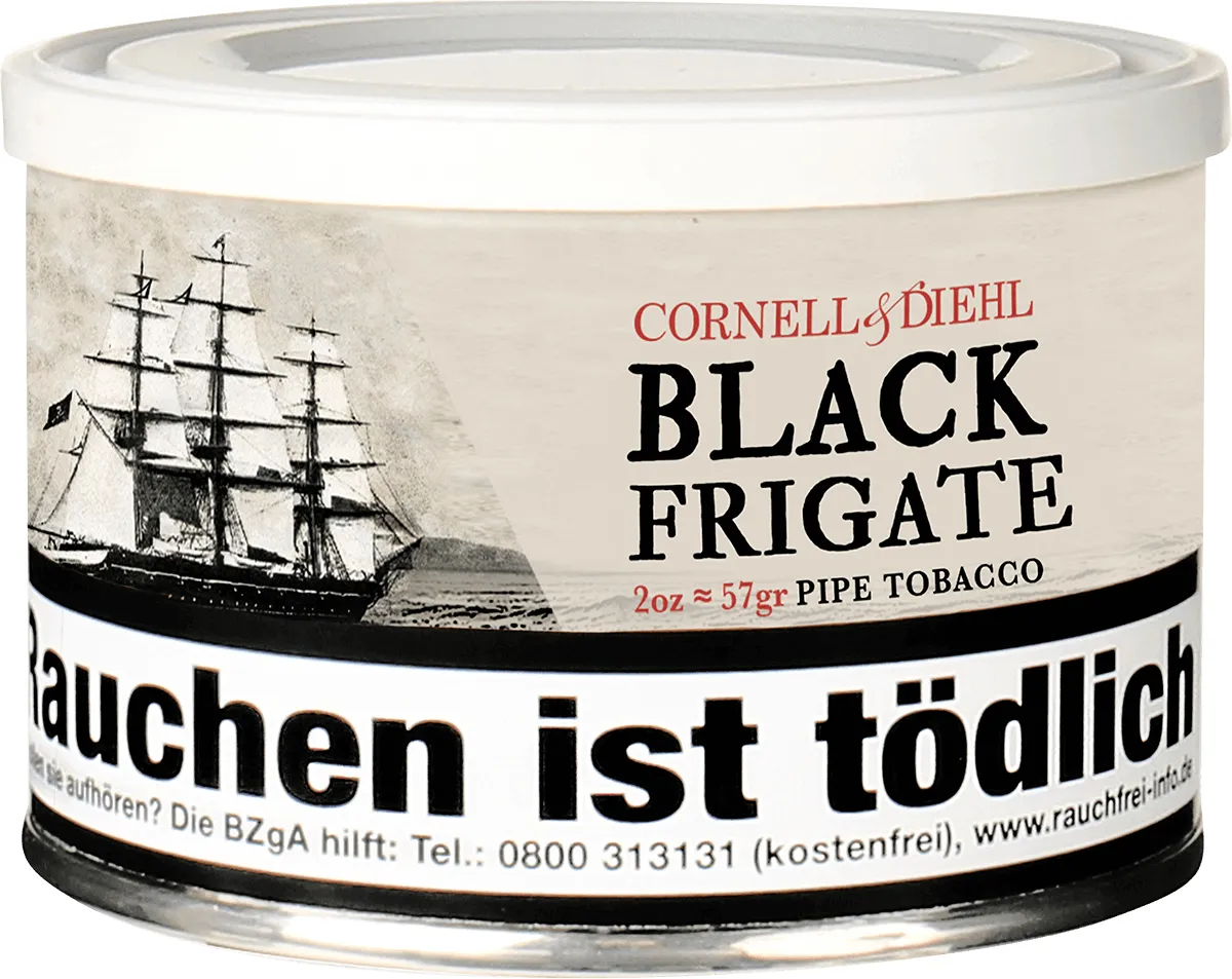 Cornell und Diehl Black Frigate  Dose Vorderseite