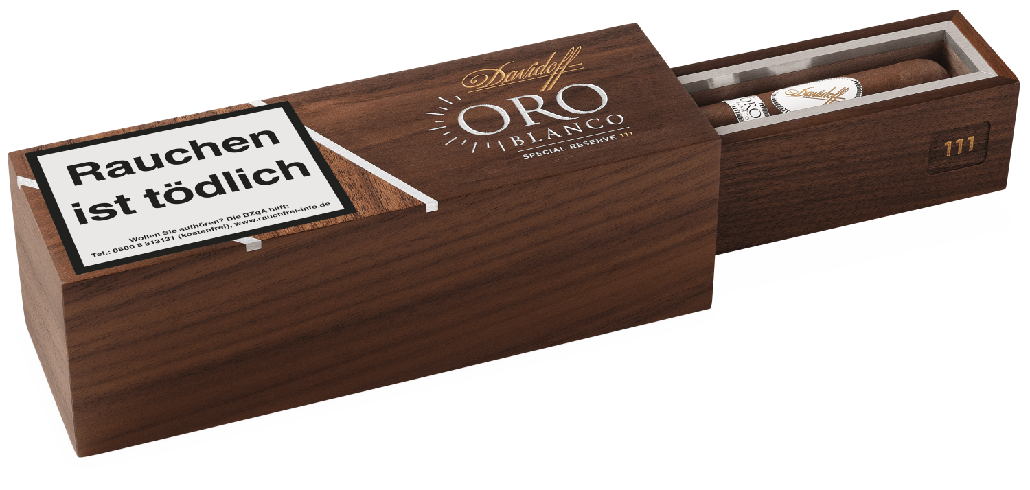 Davidoff Oro Blanco Special Reserve - Holzkiste seitlich
