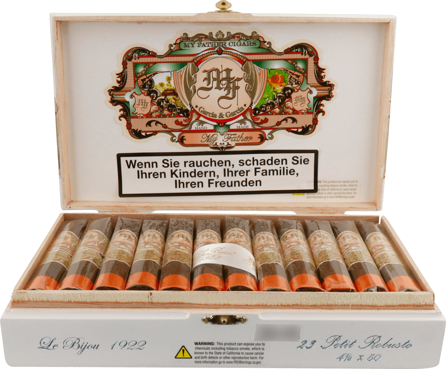 My Father Le Bijou 1922 Petit Robusto - Metalletui vorne geöffnet