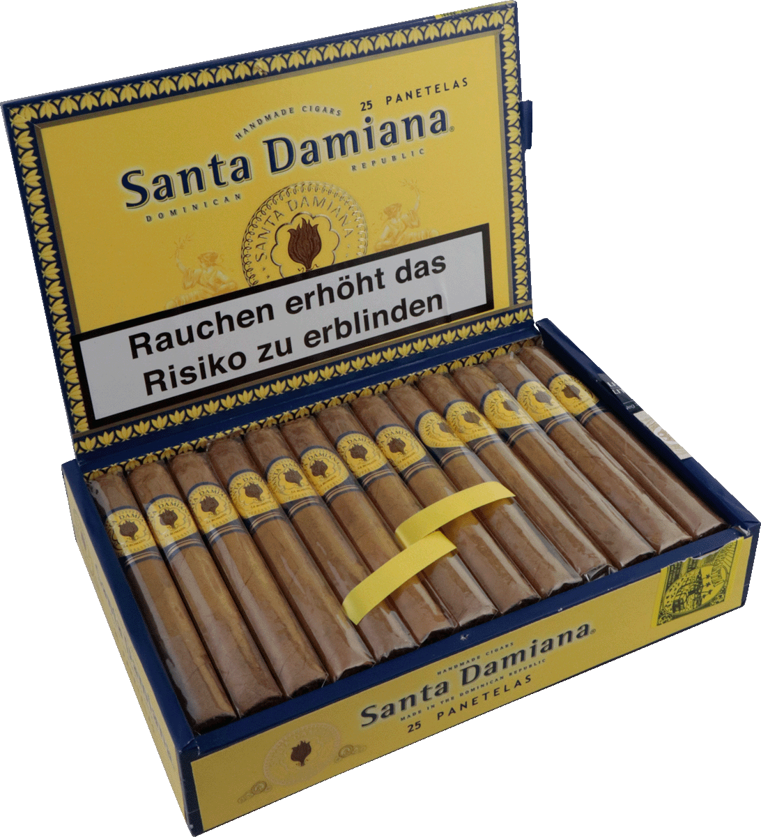 Santa Damiana Classic Panatela - Kiste seitlich geöffnet