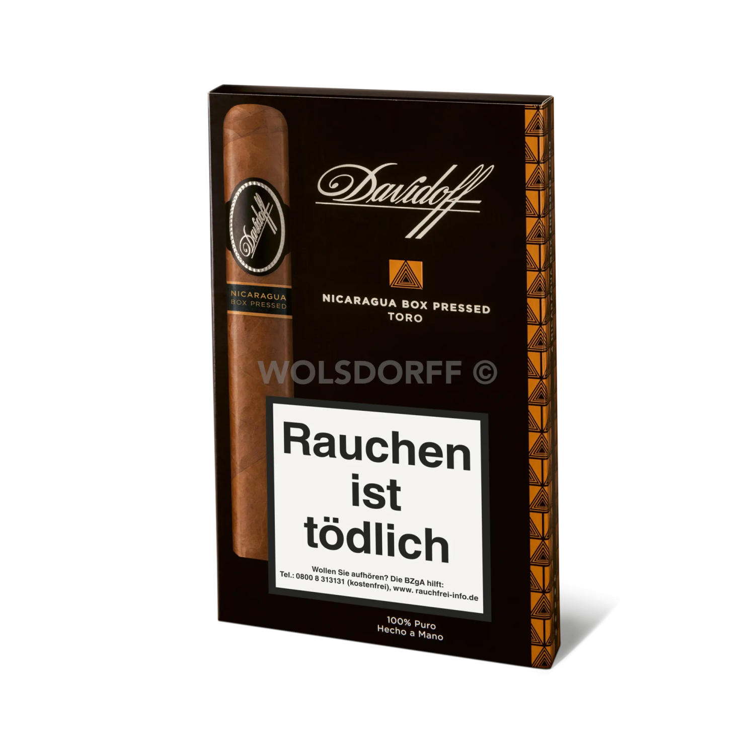 Davidoff Nicaragua Box pressed Toro Etui  seitlich