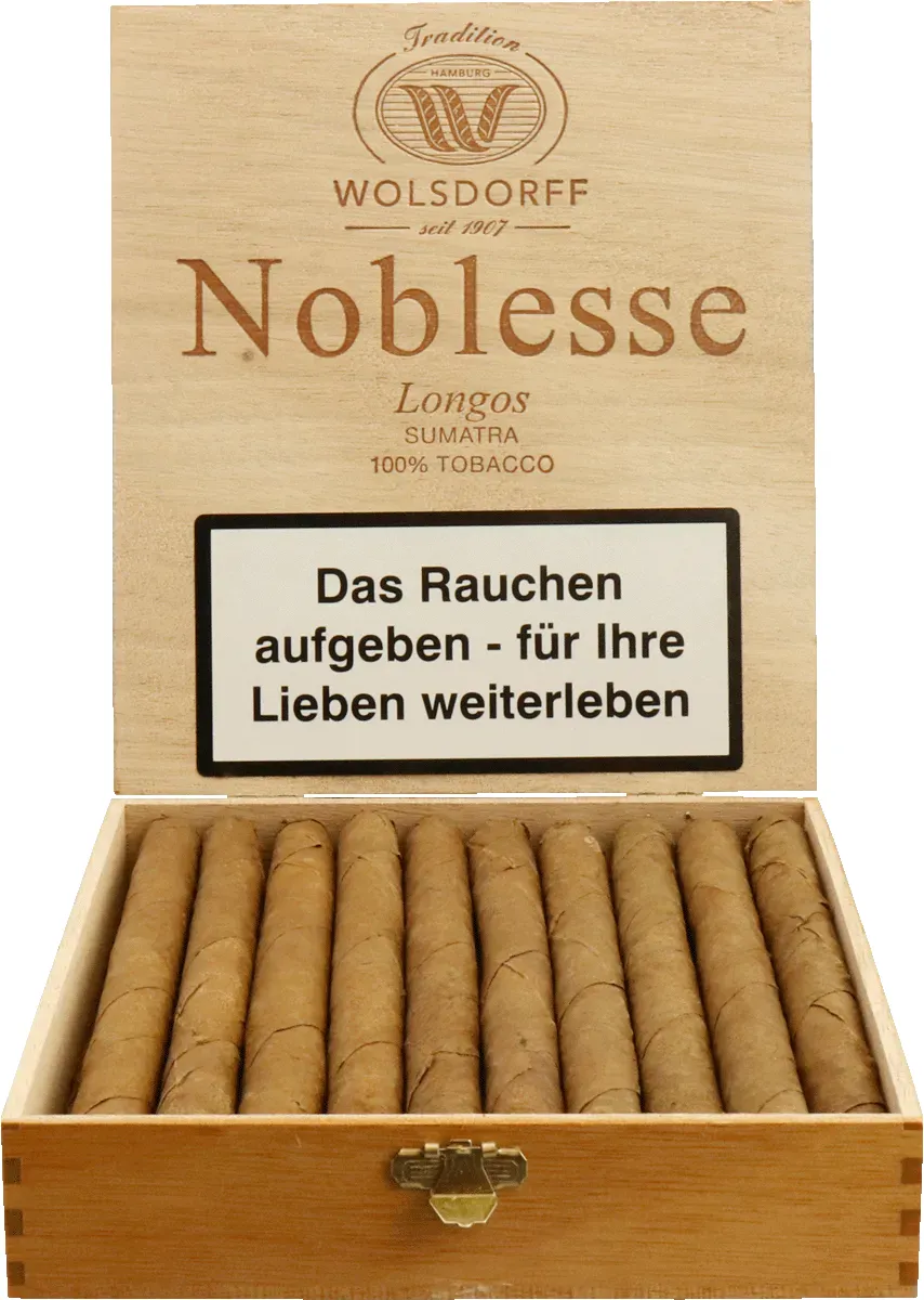 Noblesse Longos Sumatra Kiste offen Vorderansicht