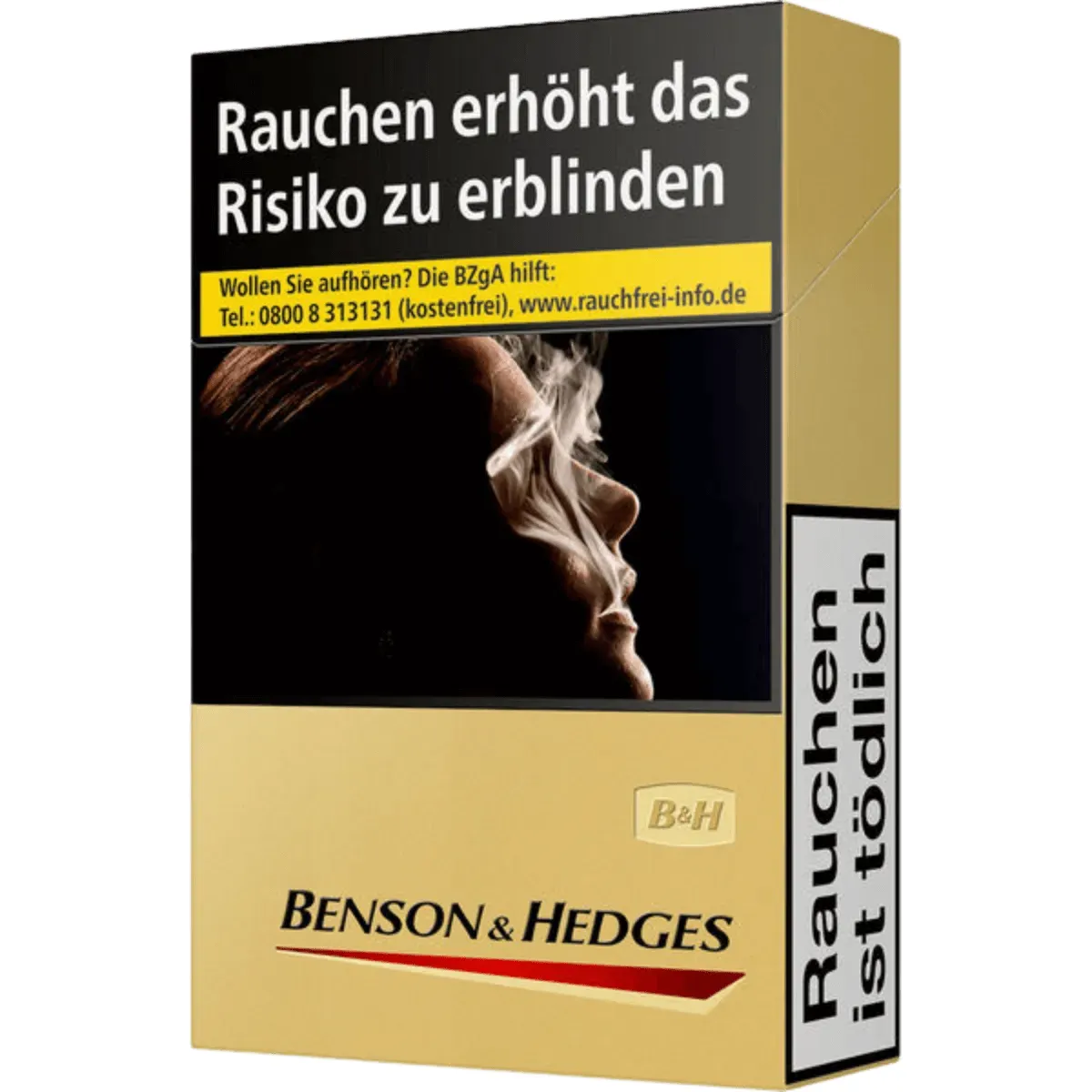 Benson & Hedges Gold OP L Packung schräg von vorne
