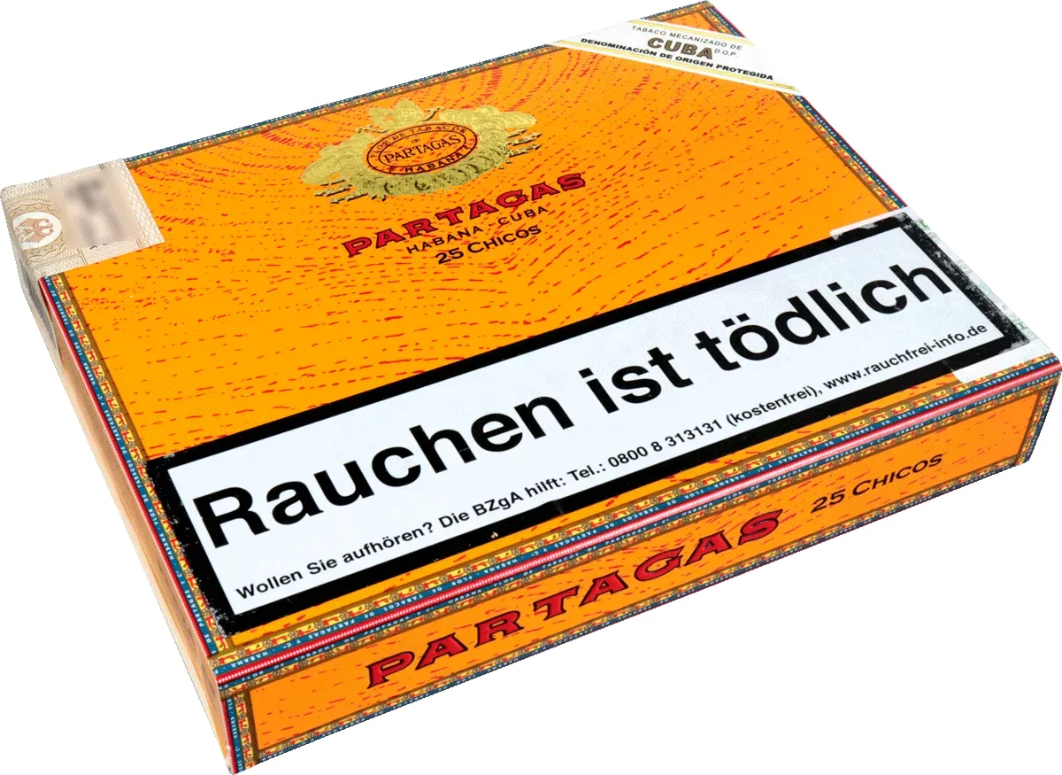 Partagas Chicos 25stück karton seitlich
