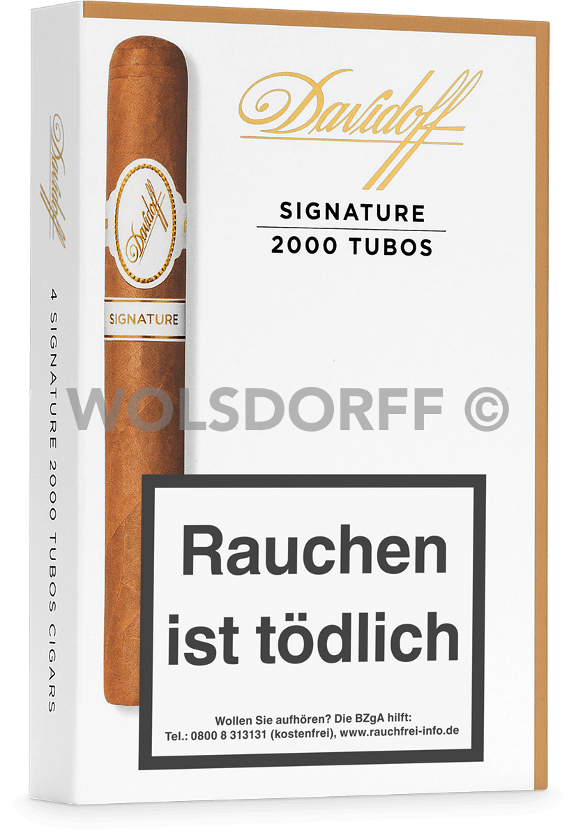 Davidoff Signature 2000 Tubos - Pappetui vorne geschlossen