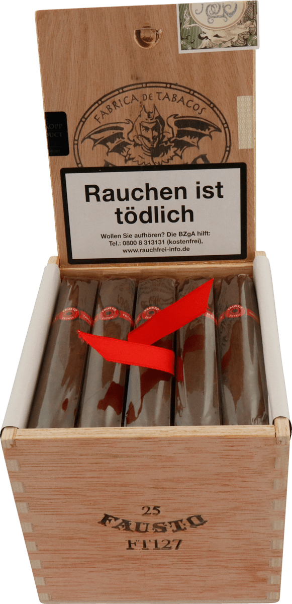 Tatuaje Fausto FT 127 Robusto - Kiste vorne geöffnet
