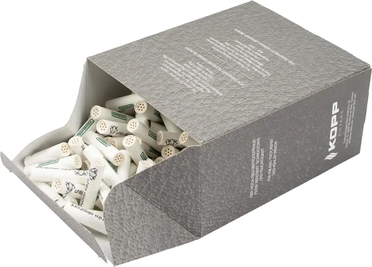 White Elephant Supermix Filter offen mit Inhalt