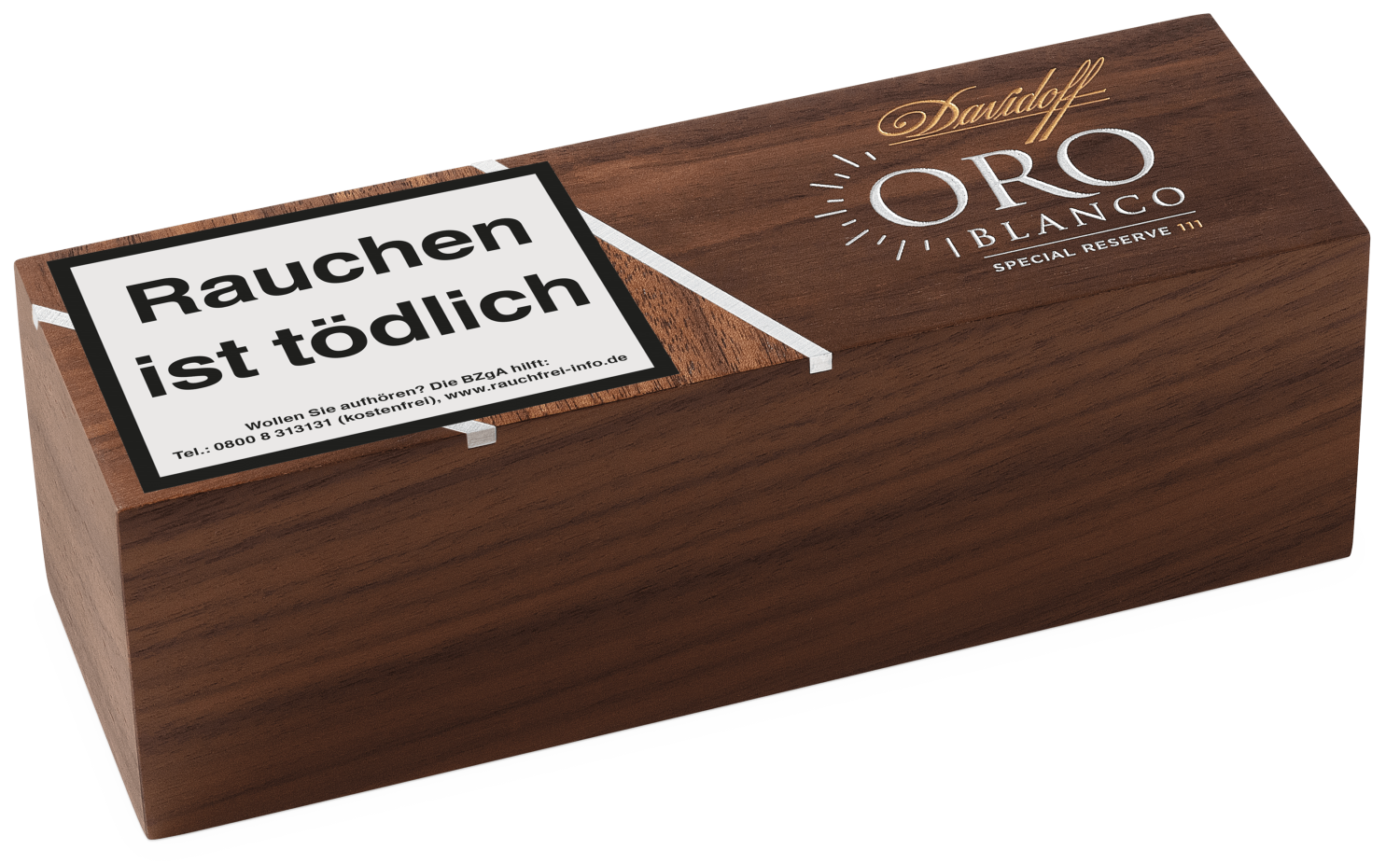 Davidoff Oro Blanco Special Reserve - Holzkiste seitlich