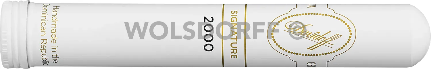 Davidoff Signature 2000 Tubos - Zigarre waagerecht mit Tubos