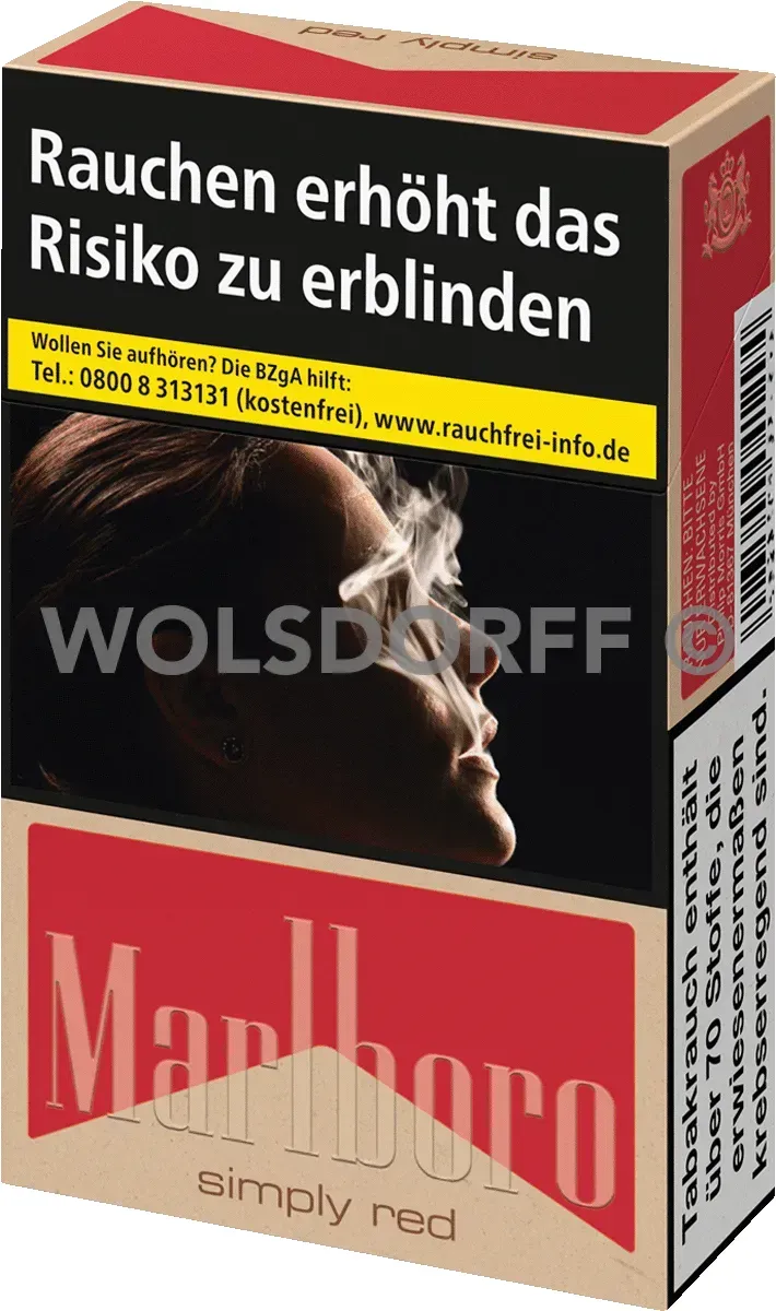 Marlboro Simply Red OP Packung schräg