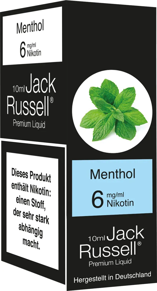 Jack Russell Liquid Menthol 6mg Verpackung
