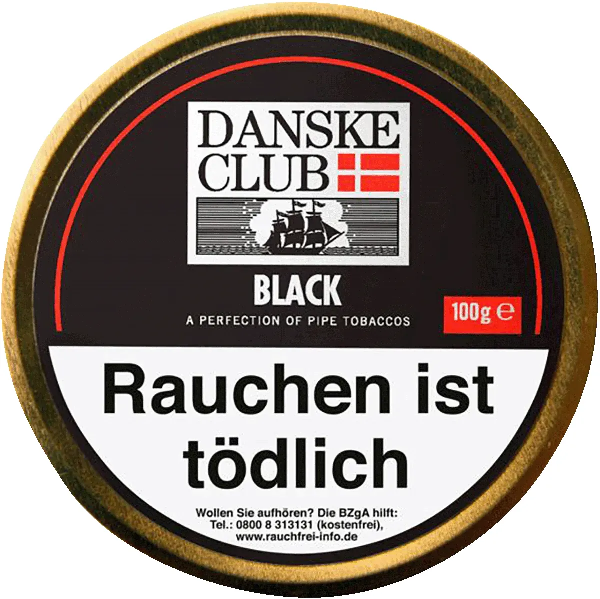 Danske Club Black Deckel Dose von oben