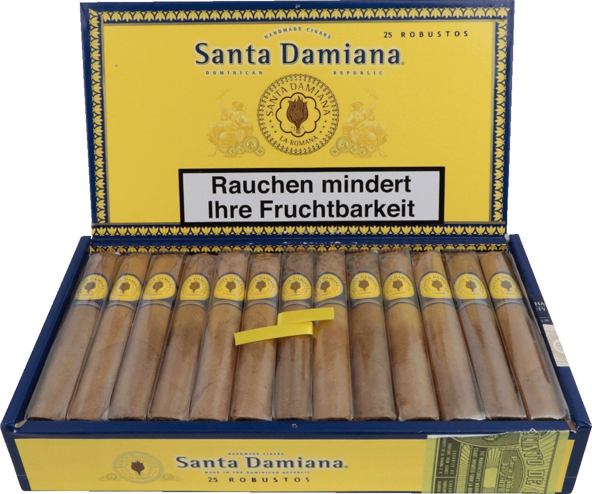Santa Damiana Classic Robusto - Kiste vorne geöffnet