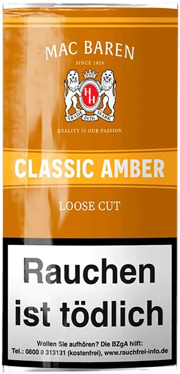 Mac Baren Classic Amber 50g Packung, Vorderseite