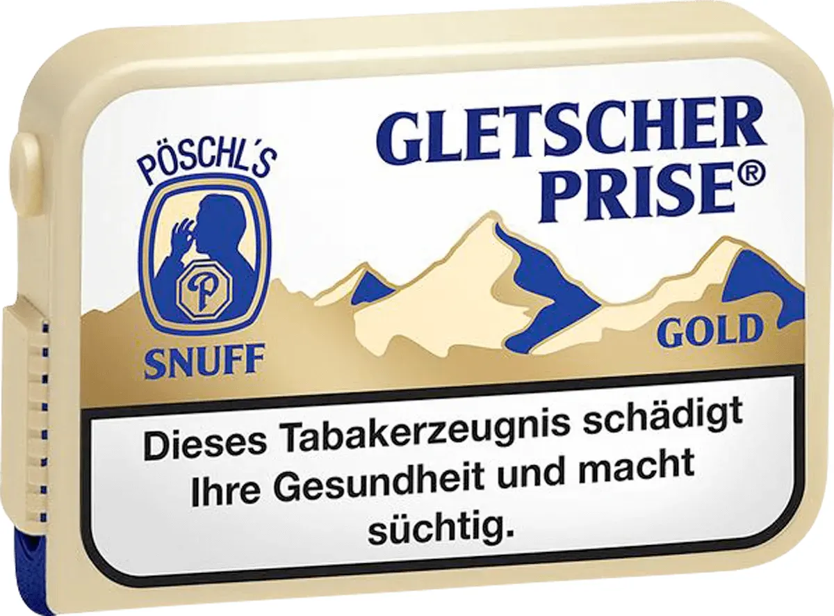 Gletscherprise Gold snuff Dose stehend