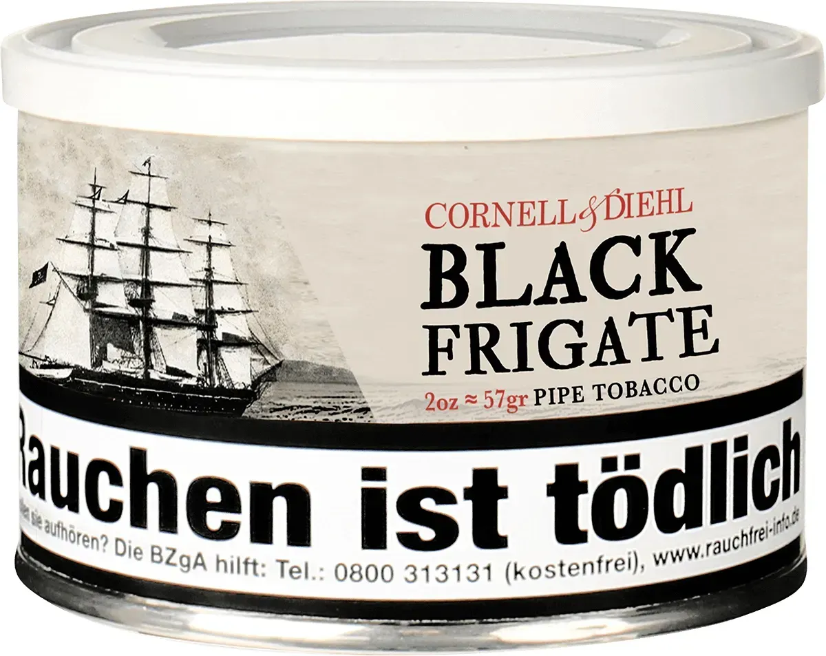 Cornell und Diehl Black Frigate  Dose Vorderseite