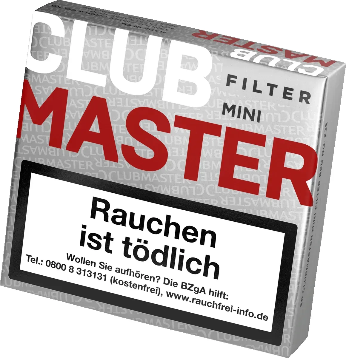 Clubmaster Mini Filter Red Schachtel Seite