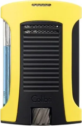 Colibri Feuerzeug Daytona yellow/black stehend von vorne