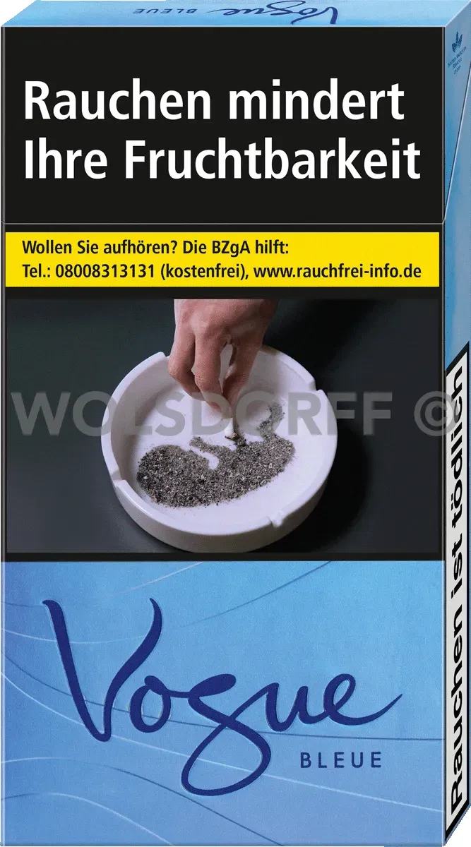 Vogue Bleue OP Vorderseite von oben und seitlich rechts