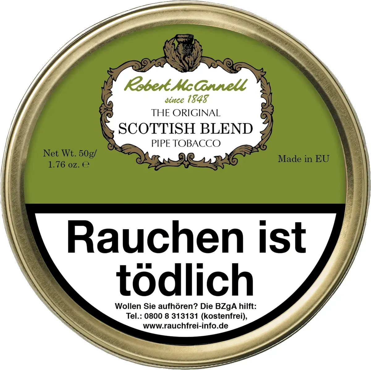 Robert McConnell Scottish Blend Deckel Dose von oben
