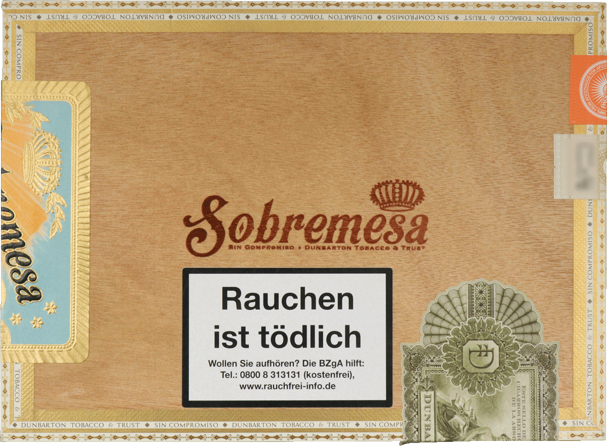 Dunbarton Sobremesa Cervantes Fino - Kiste vorne geschlossen