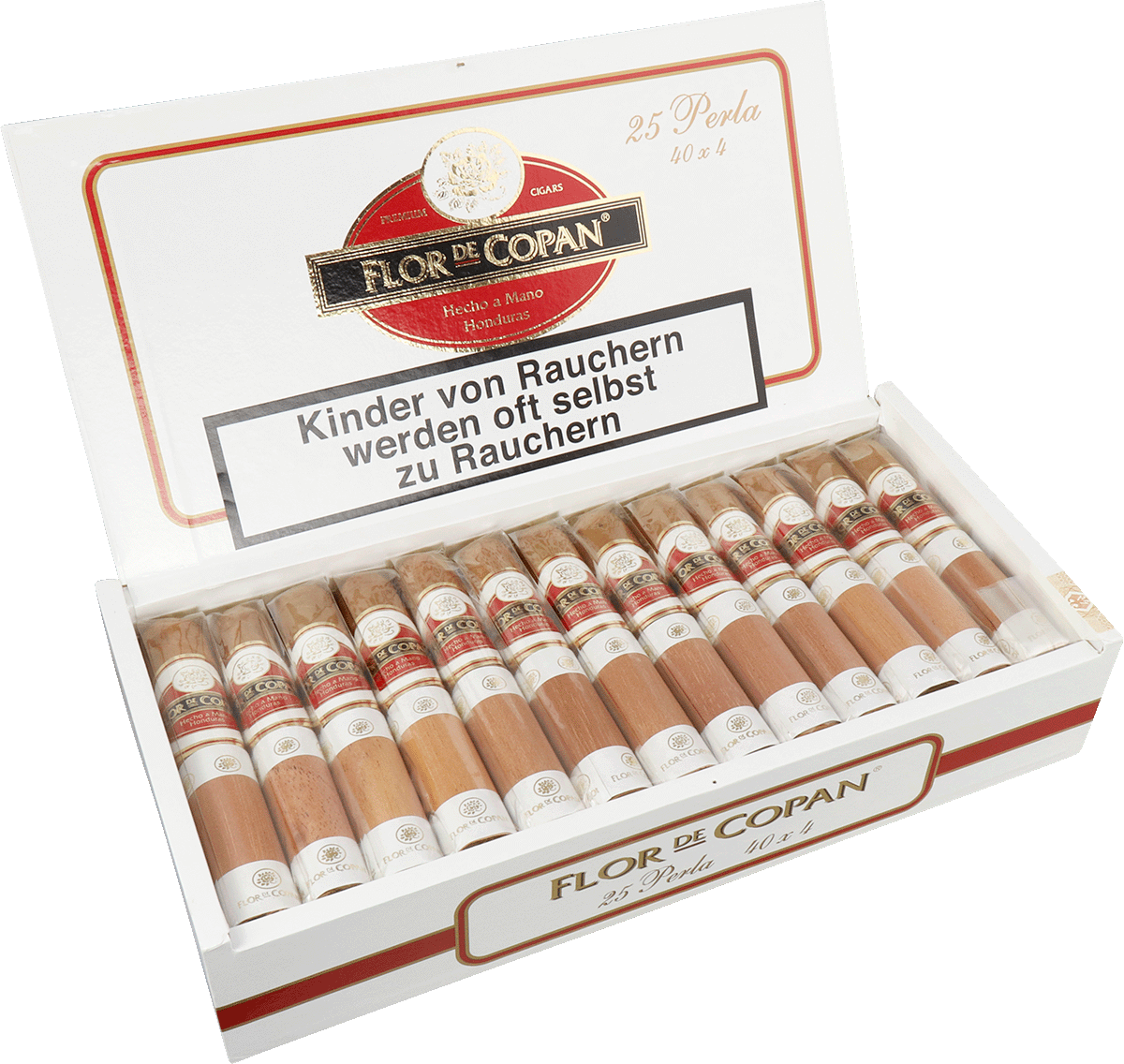 Flor de Copán Classic Perla - Kiste seitlich geöffnet