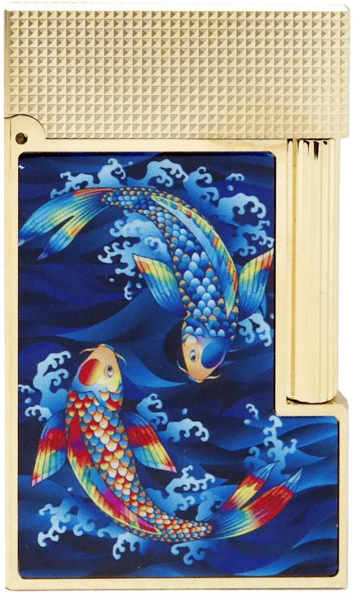 S.T. Dupont L2 Koifish Shiny Yellow Gold Vorderseite