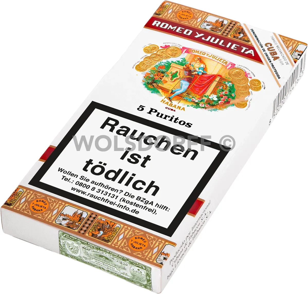 Romeo y Julietta Puritos Schachtel liegend