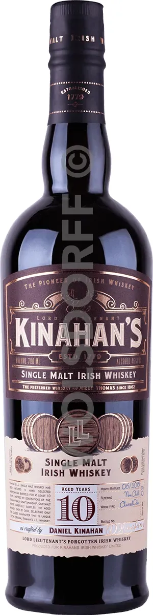 Kinahans 10 Flasche Vorderseite