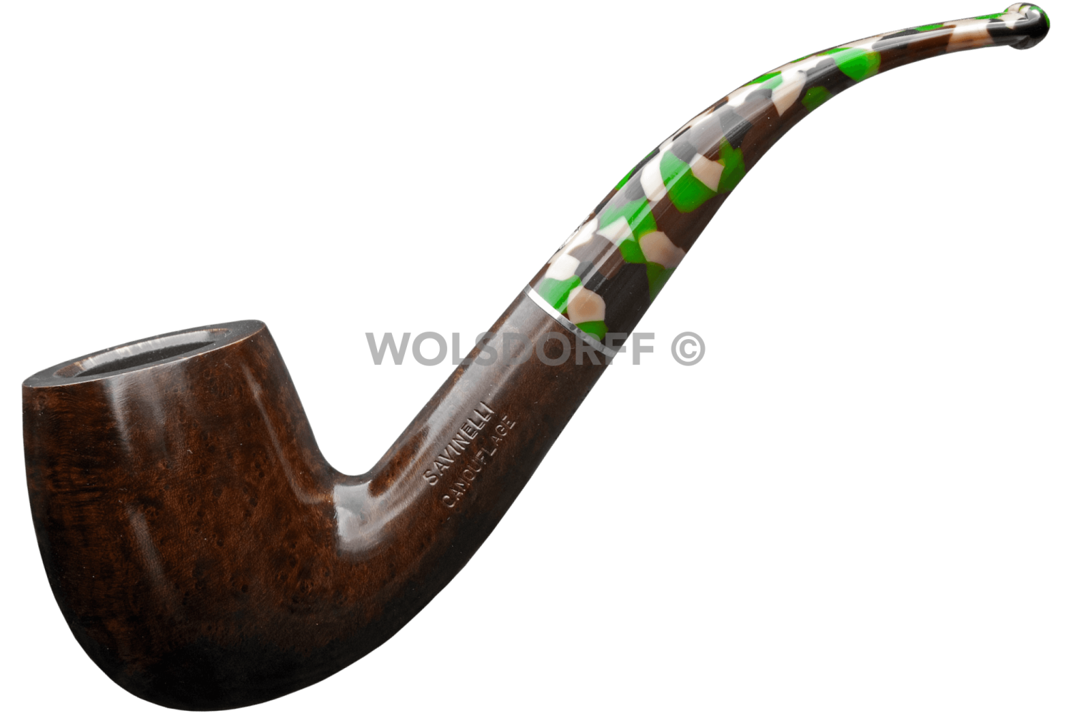 Savinelli Pfeife Camouflage Brown - Pfeife seitlich